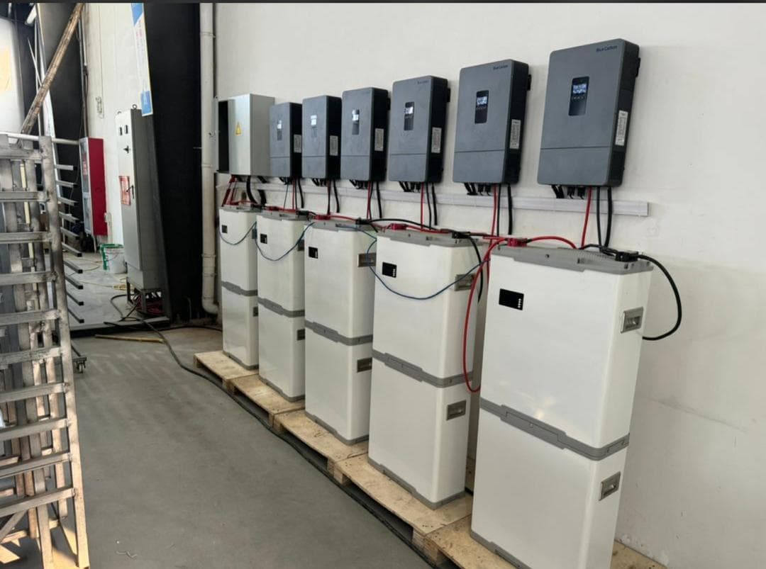 Industrial off-grid solar power system installation